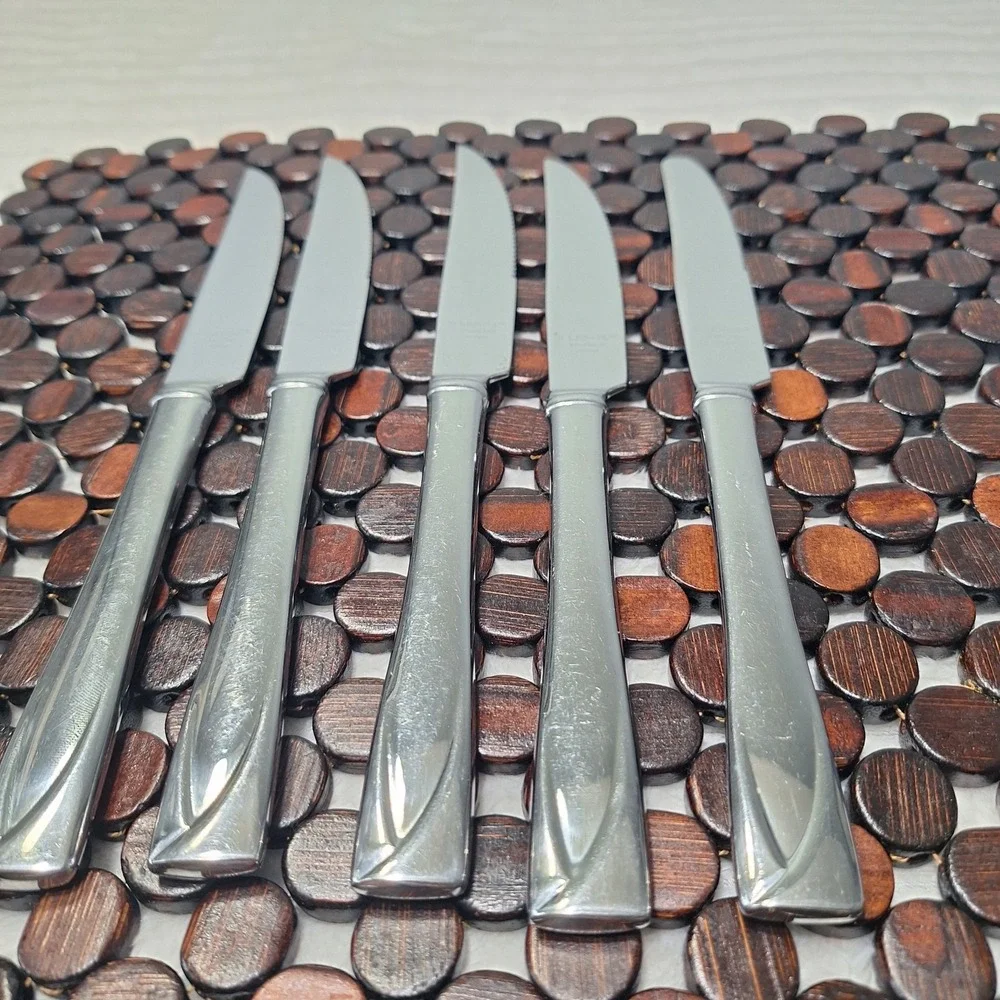 5Pc Lenox Stainless Flatware MIDDLETON 4 Steak Knives 1 Butter Knife Heavyweight